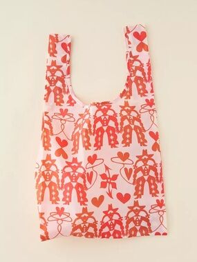 NWT BAGGU Standard Reusable Printed Tote Bag - Cowgirl